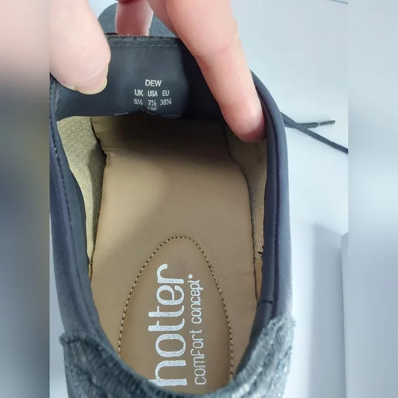 Hotter Dew Blue Gray Laceup Sneakers, size 7.5 US - Picture 6 of 8